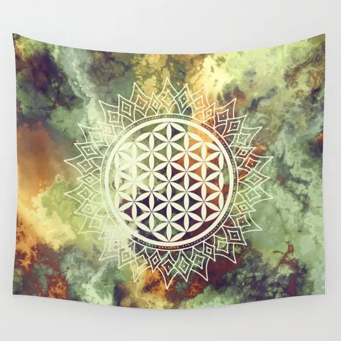 

Flower Of Life Nature's Beauty Tapestry Wall Hanging Hippie Tapestries Rugs Home Living Room Dorm Decoration Tablecloths Blanket