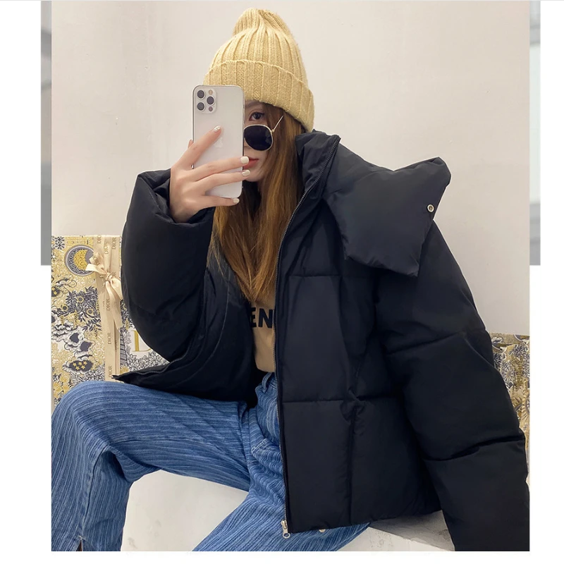 New Winter Women's Cold Coat Parkas Super Hot Coats Cotton Padded Jacket Jackets Korean Fashion Puffy Clothing Hooded