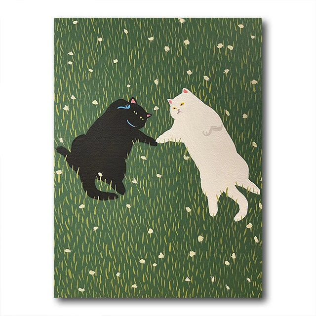 

Живопись на холсте "Любители кота"