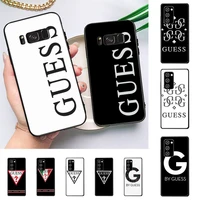 guess triangle letter brand phone case for samsung galaxy note10pro note20ultra note20 note10lite m30s