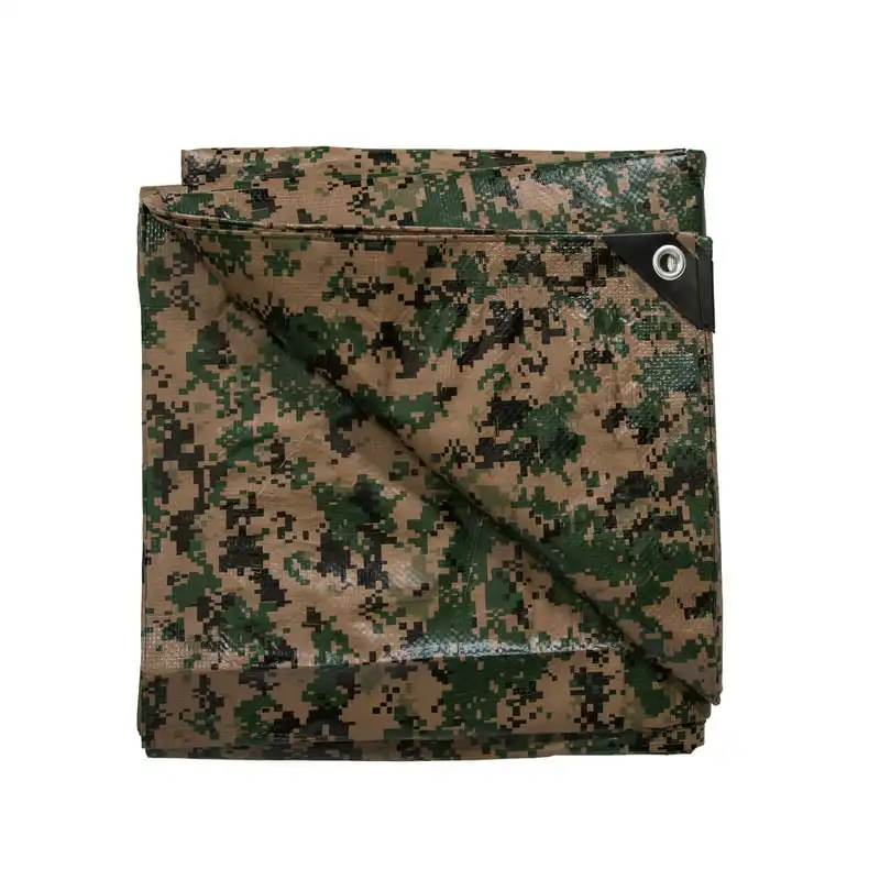 

8 Foot X 10 Foot Medium-Duty Rip-Stop Tarp (Digital Woodland Camo)