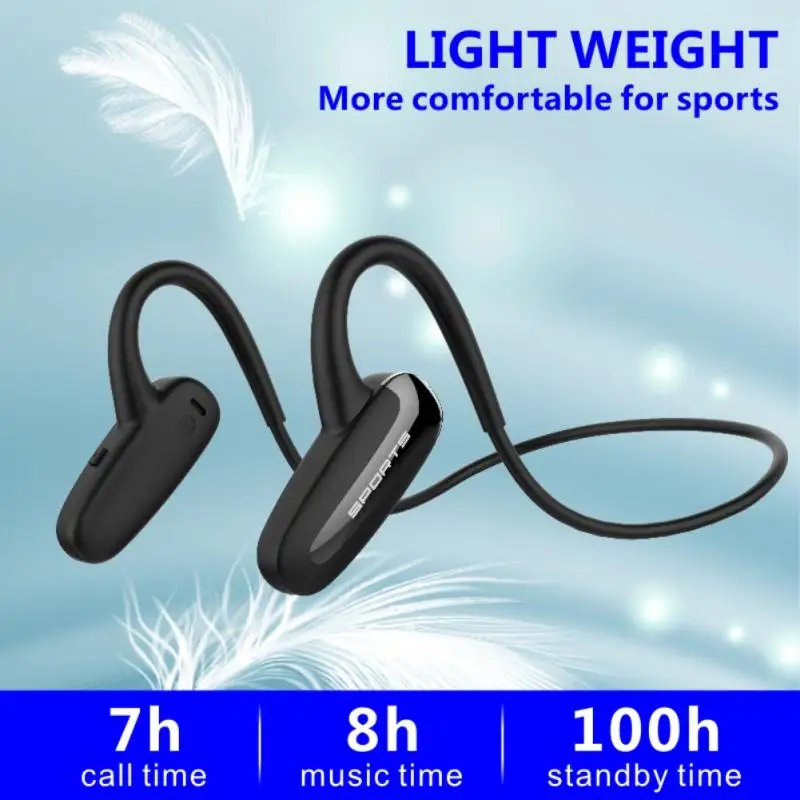 

Headset Bluetooth 5.0 Comfortable Headphones Air Conduction Handsfree Earbuds Earphones Waterproof Stereo Bone Conduction