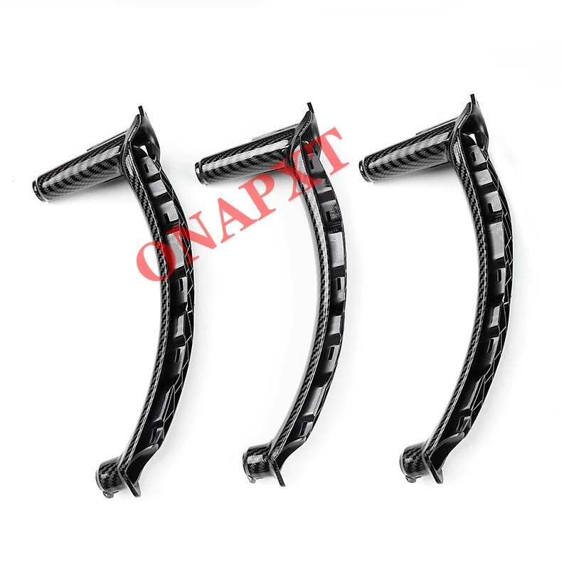 

For BMW X5 X6 E70 E71 Carbon Fiber Interior Door Handle Pattern Pull Inner Handle Passenger Door Armrest Inner Handle