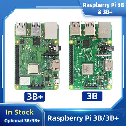 Плата Raspberry 3 Model B +, 1,4 ГГц, 64 бит, четырехъядерный процессор ARM Cortex-A53 с Wi-Fi и Bluetooth