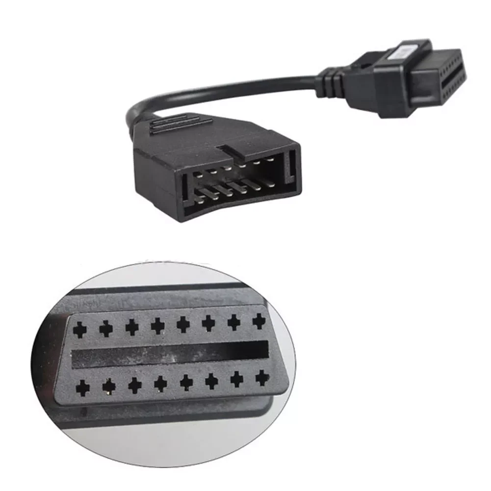 

OBD1 Connecting 12PIN To 16PIN Testing Durable Repairing Black Practical Diagnostic Cable Car Tools For GM