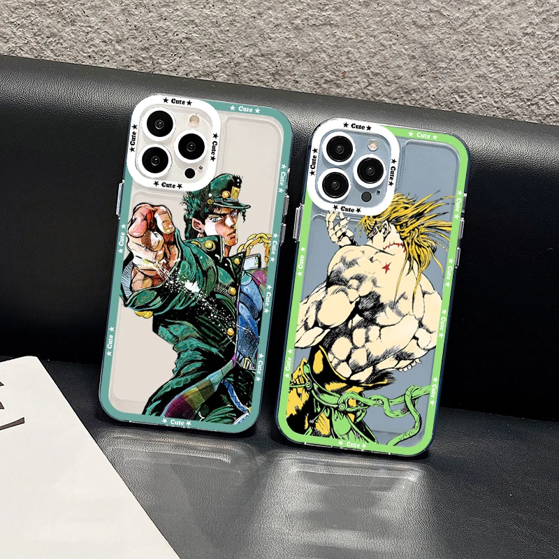

JoJos Bizarre Adventure Phone Case For iPhone 13 14 Pro Max XS XR 12 11 Pro 13 Mini 6 7 8 Plus Soft Clear Back Cover