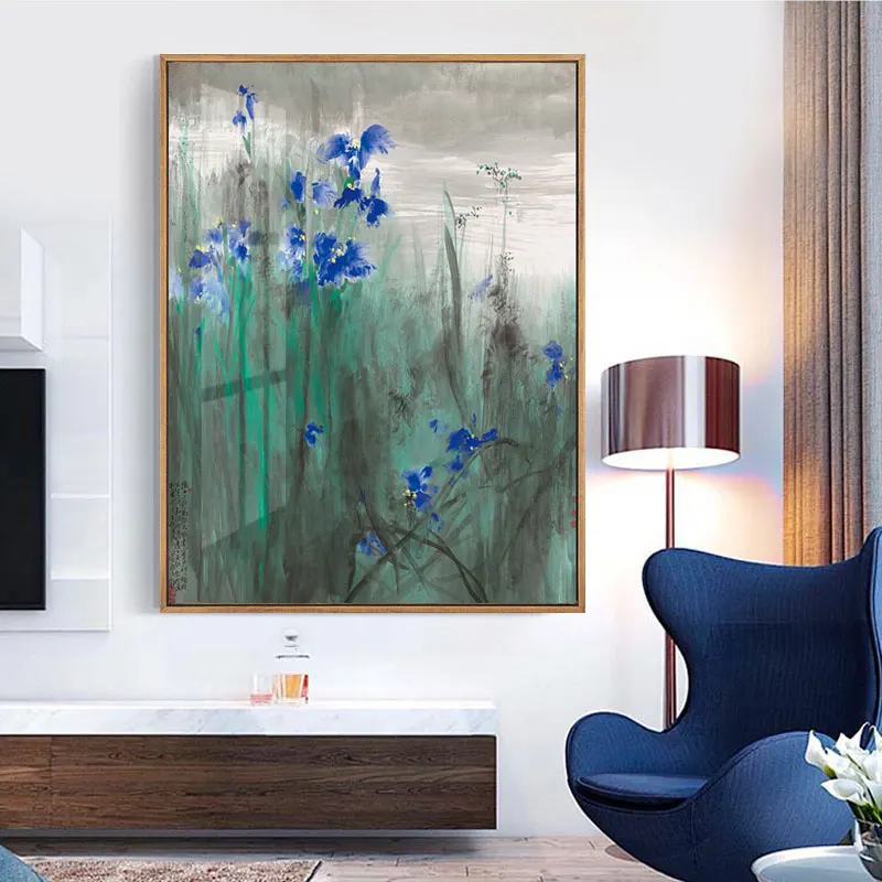 Китайский стиль Йоюлан древняя поэзия цветы пейзаж холст картина постер принт