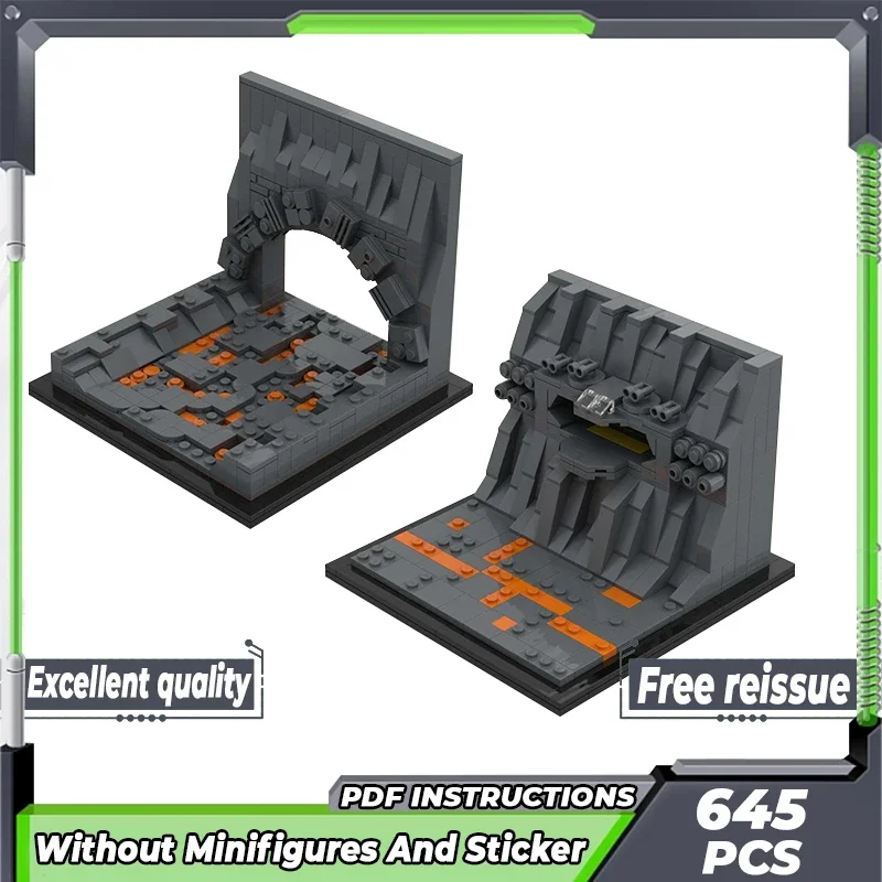 Звездная модель фильма Moc строительные кирпичи боевая база и технология лавовой