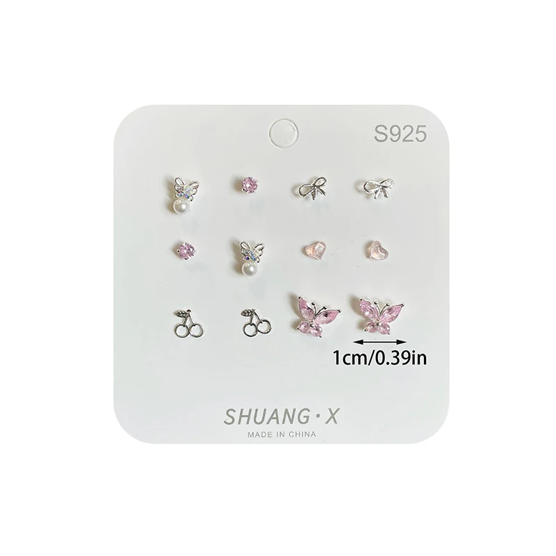 Серьги-гвоздики в минималистическом стиле женские комплект из 1 предмета изящные