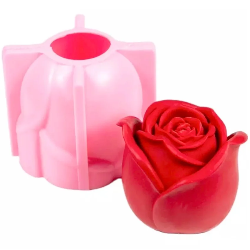 

Silicone Mould Flower Rose Large 3d Mold Valentine Wedding Cake Fondant Cake Decorating Clay Candle Molds DIY
