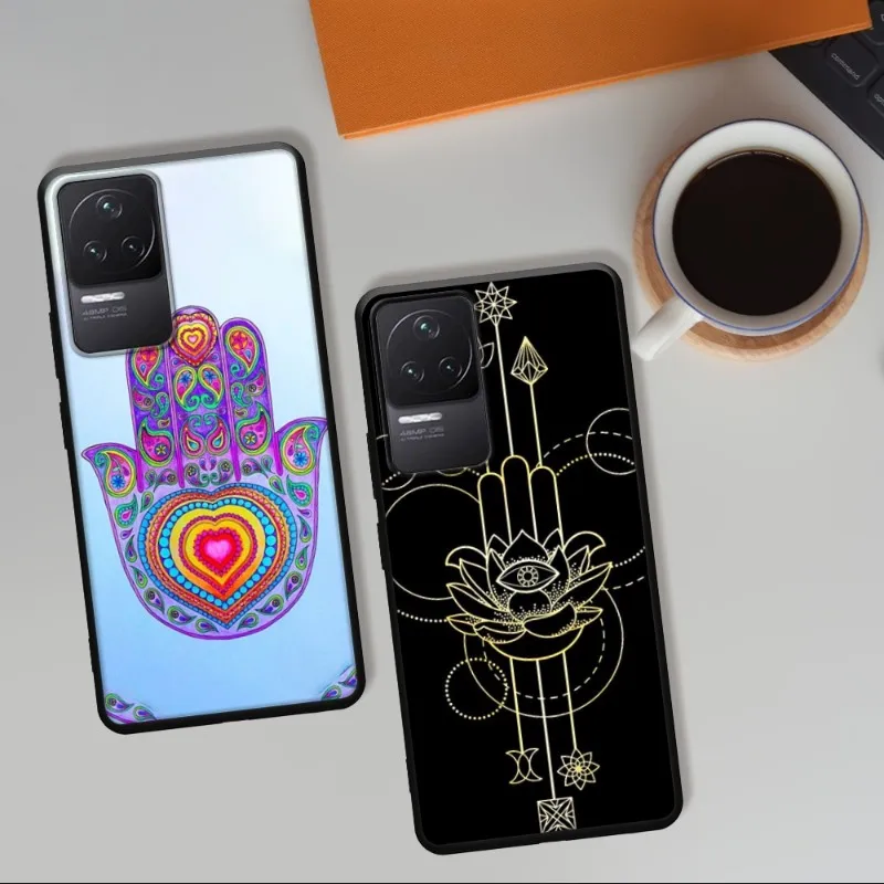 

Hamsa Hand of Fatima Phone Case For Xiaomi Redmi Note 10 Pro Max 10S 10 S 10X 9C Note 8T Soft Silicone Back Protective Covers