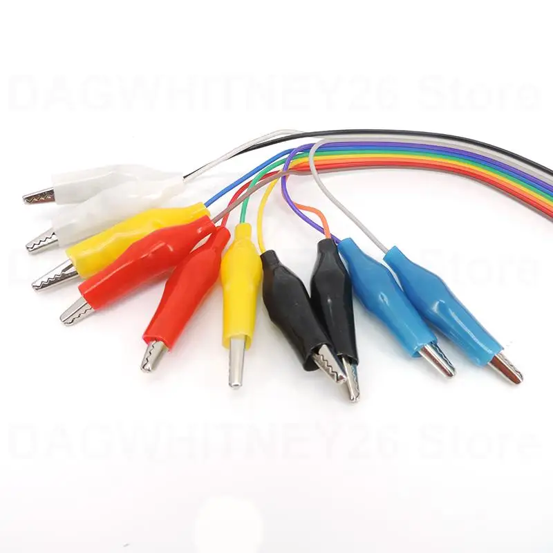 Зажим крокодил к перемычке 10-контактный штекерный зажим на гнездовой тестовый