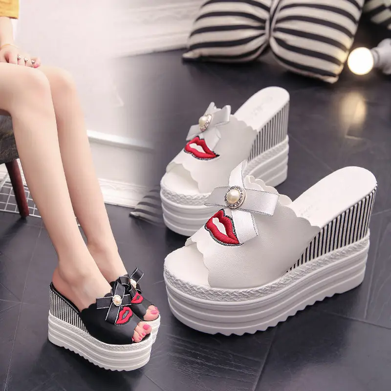 

Новинка, летние женские нескользящие шлепанцы на толстой подошве с внутренней сеткой, с открытым носом