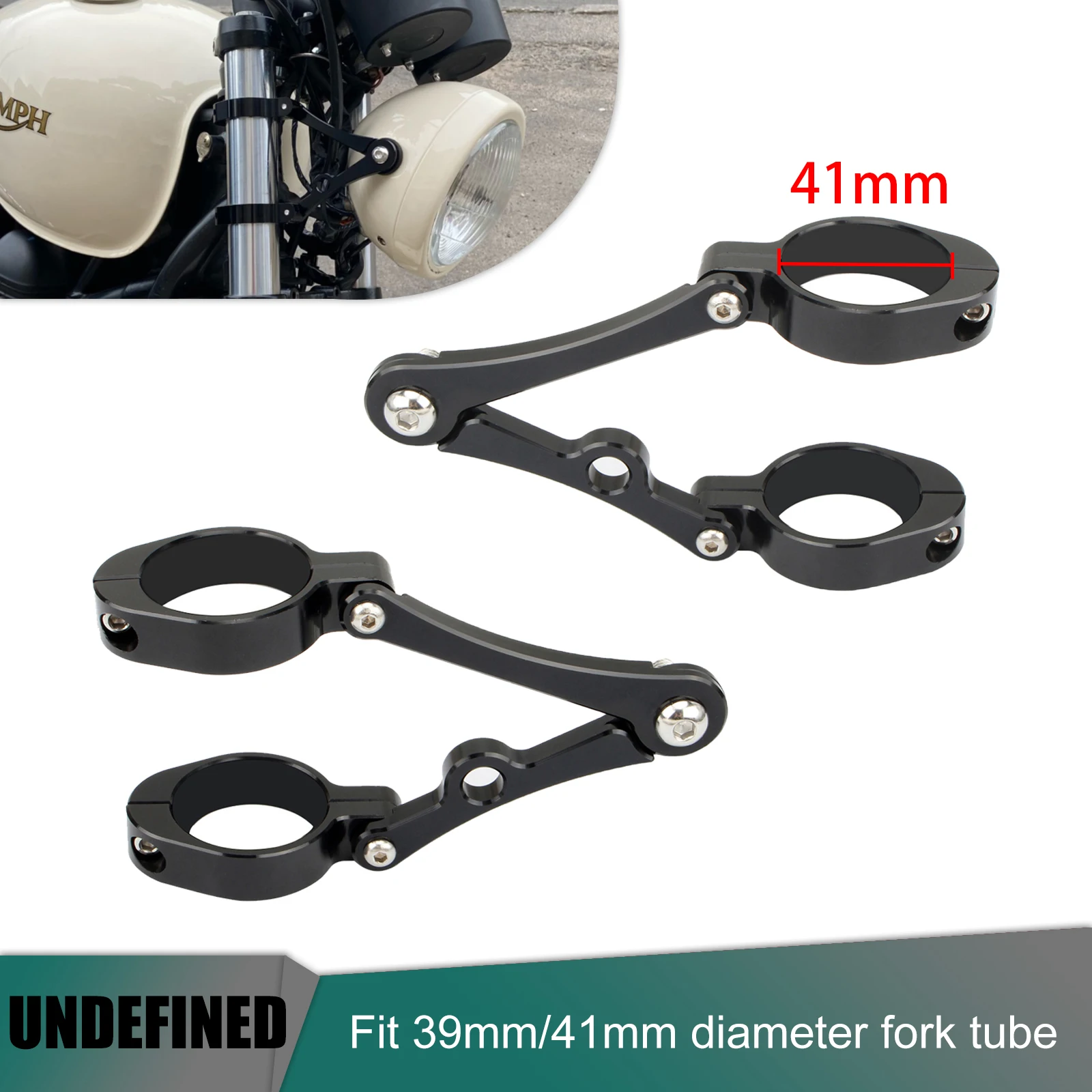 

Universal Motorcycle Headlight Bracket Mount Clamp 39mm/41mm Fork Tube Spotlight Holder CNC For Harley Cafe Racer Chopper Bobber