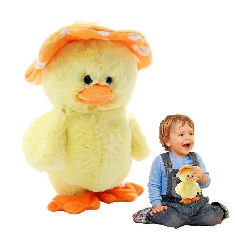 

Поющая желтая утка, плюшевая игрушка, интерактивные музыкальные игрушки, имитация утки, куклы, мягкие плюшевые плюши, идеальный подарок для детей