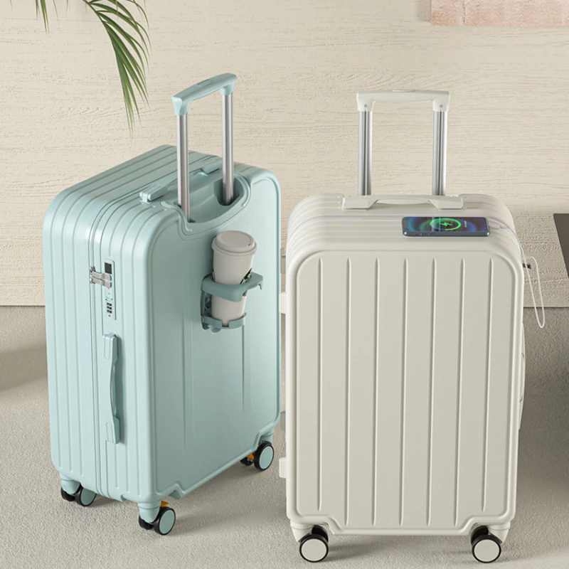 

Многофункциональный чемодан, Женская троллейка, 20-дюймовая строчка, строчка с паролем для путешествий, прочная кожаная фотокожа большой емкости