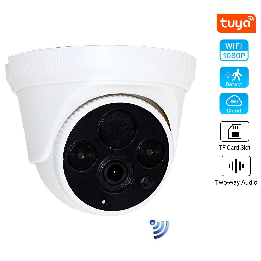 

Камера приложения Tuya 720P 1080P Wi-Fi IP Smart Life Беспроводная двухсторонняя аудиосвязь с датчиком движения Слот для SD-карты Видеонаблюдение Безопасн...