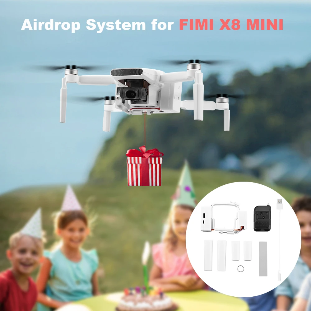 

Airdrop System For FIMI X8 MINI/X8 MINI V2 Drone Fishing Bait Wedding Ring Gift Deliver Sky Hook Life Rescue Thrower Accessory