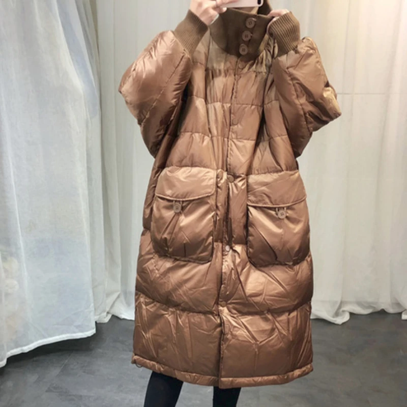 

Winter Puffer Jacket Women 90% White Duck Down Coat 2022 Oversize Long Warm Parkas Loose Snow Outwear Ropa De Invierno Mujer