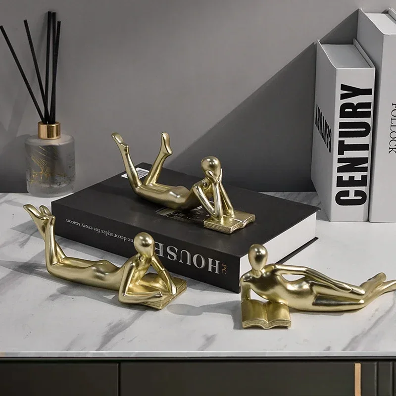 

Новинка креативное изящное украшение для чтения современный простой домашний декор для гостиной абстрактная Смола крафтовое украшение подарок