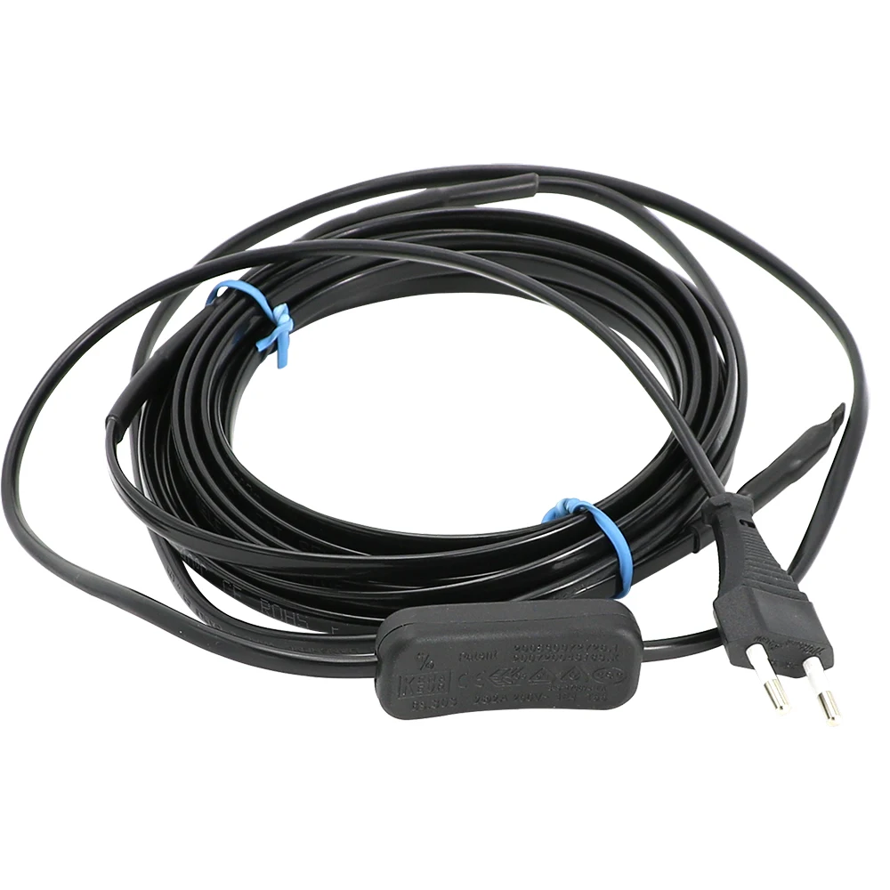 Minco Heat DBRK EU Вилка с Переключателем Питания Саморегулирующийся Тепловой Кабель для Защиты от Замерзания Водопроводных Труб 1~10м Теплый Провод Вкл.