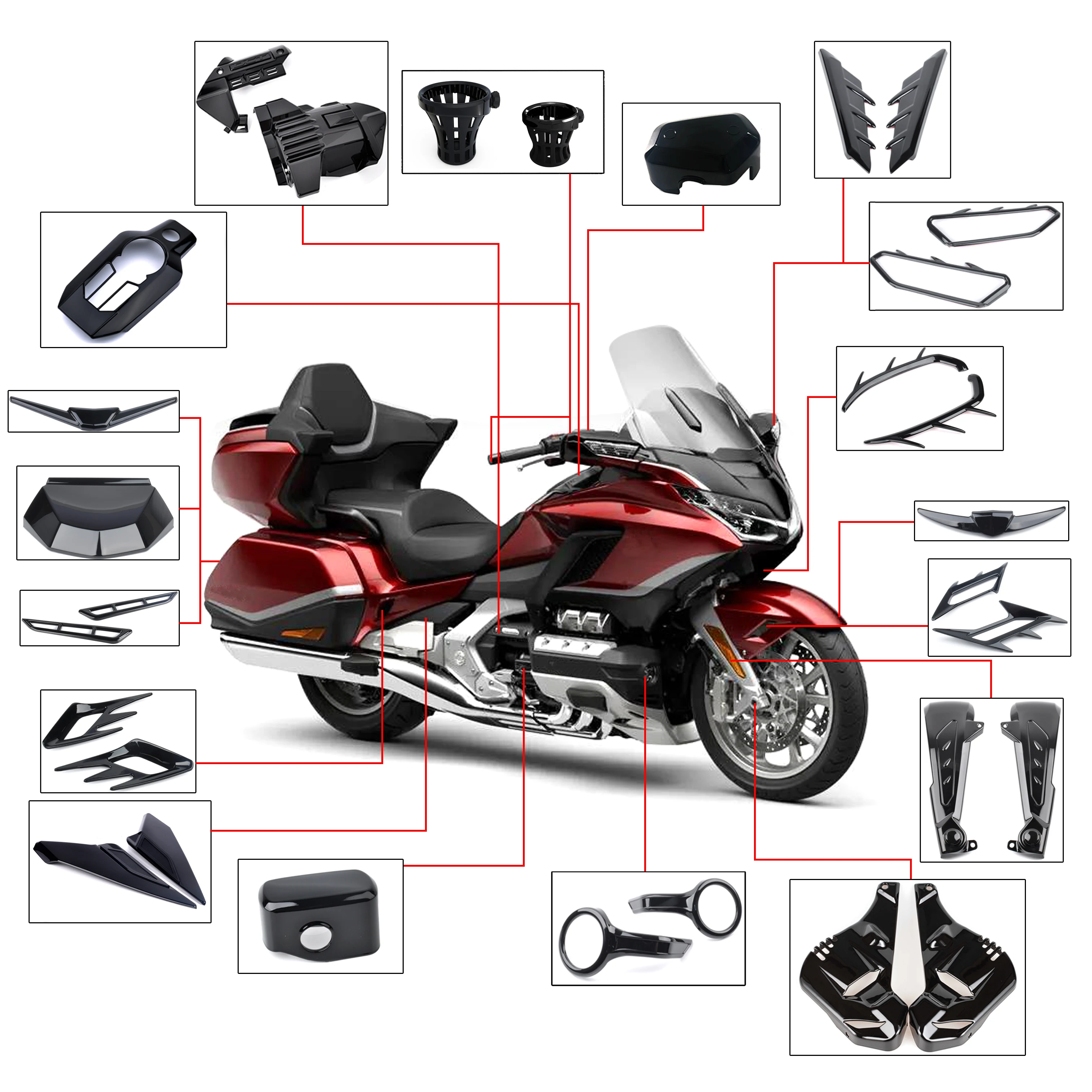 Фото Аксессуары для мотоцикла Honda Gold Wing 1800 F6B GL1800 2018 2019 2020 2021 2022 2023 ABS №1