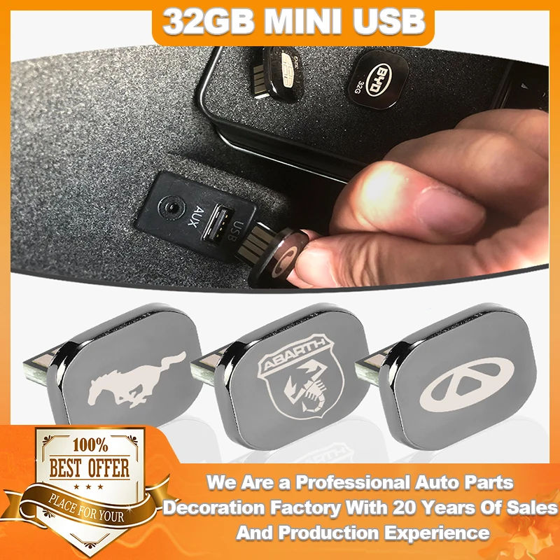 

32GB Car USB Flash Drive for Seat Leon Ibiza Mk3 5F 6J 6l Mk1 2 Cupra Ateca Altea FR Arona Tarraco Toledo Exeo Accessories