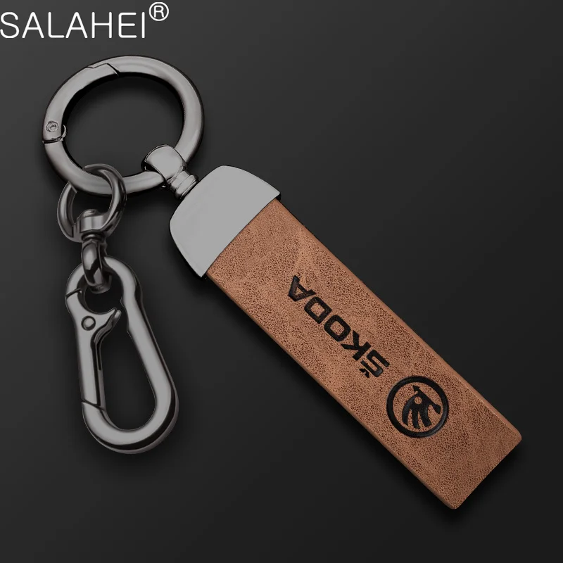 

Car Logo Key Chain Rings Keychain For Skoda Yeti Roomster Octavia Rapid Fabia Superb Kodiaq a5 Styling Decoration Accessories
