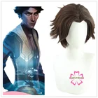 Парик для косплея из коротких коричневых термостойких синтетических волос с бесплатной шапочкой