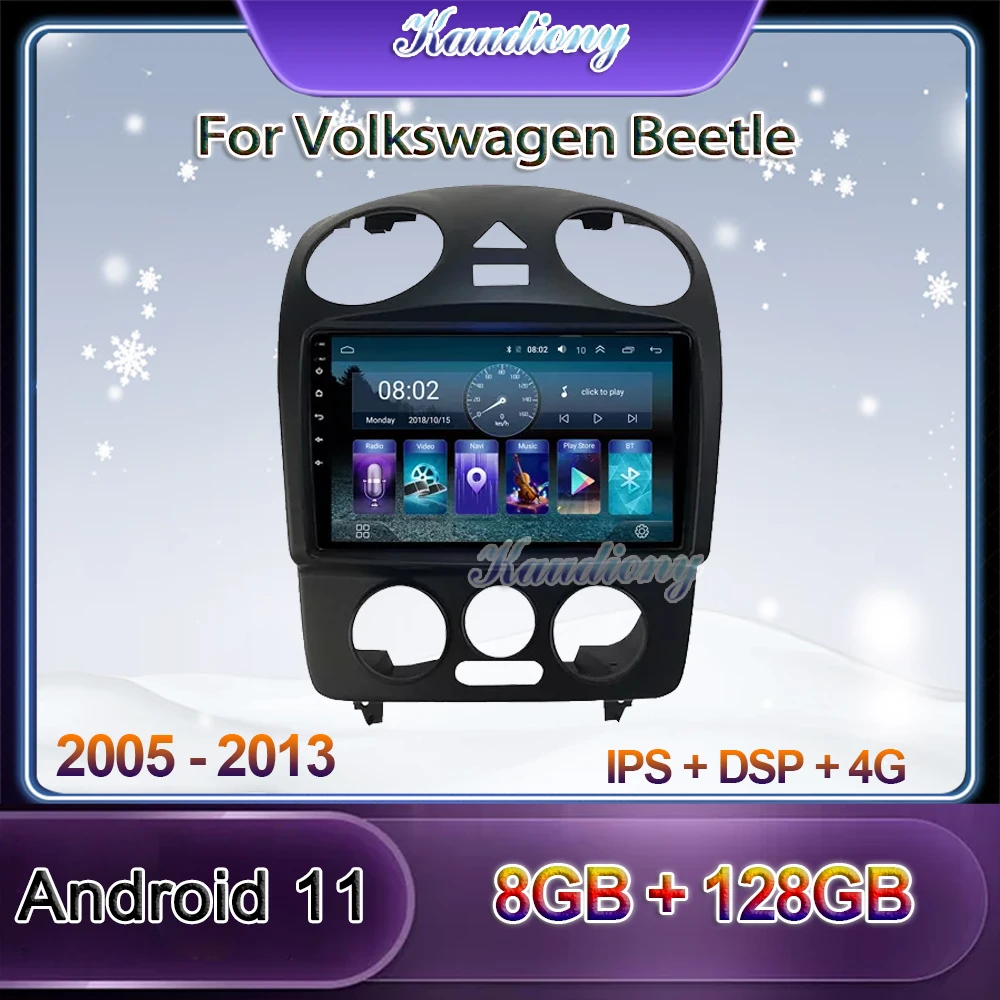 Автомагнитола Kaudiony 9 дюймов Android 10 0 для Volkswagen Beetle Dvd мультимедийный плеер