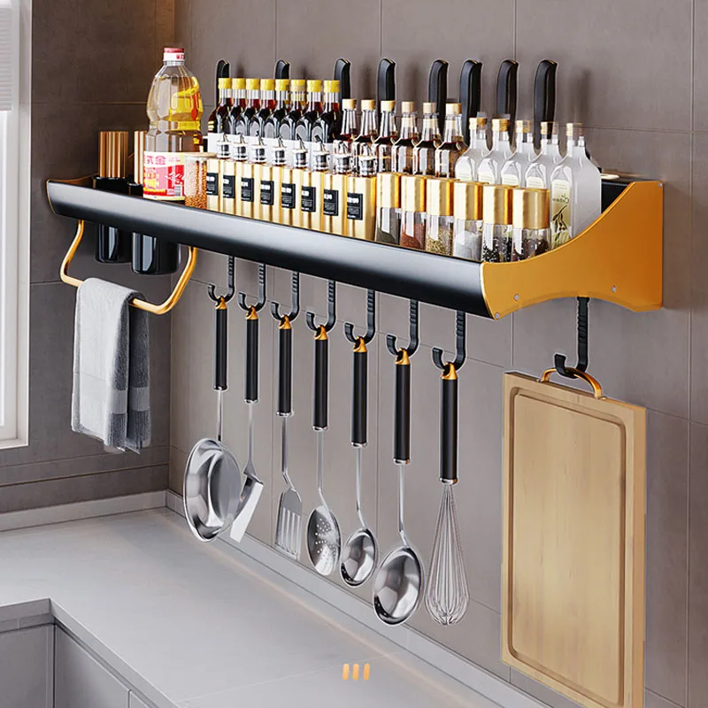 

Joybos Kitchen Storage Shelf Storage Racks Aluminum Multifunctional Kitchen Organizers Shelving Spice Racks