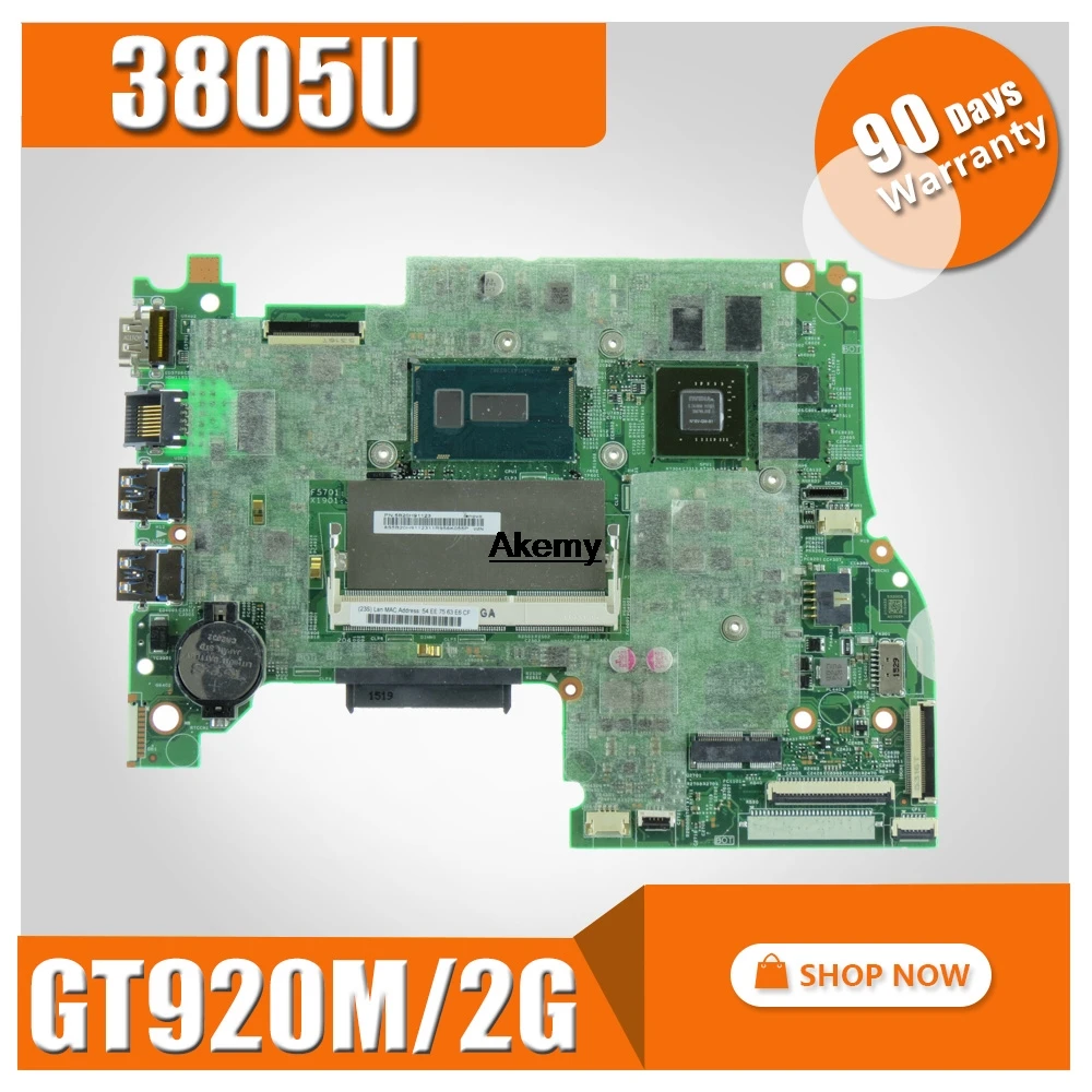 

448.03N03.001M For Lenovo FLEX3-1470 YOGA 500-14IBD notebook motherboard100% test work CPU Pentium 3805U GT920M 2G