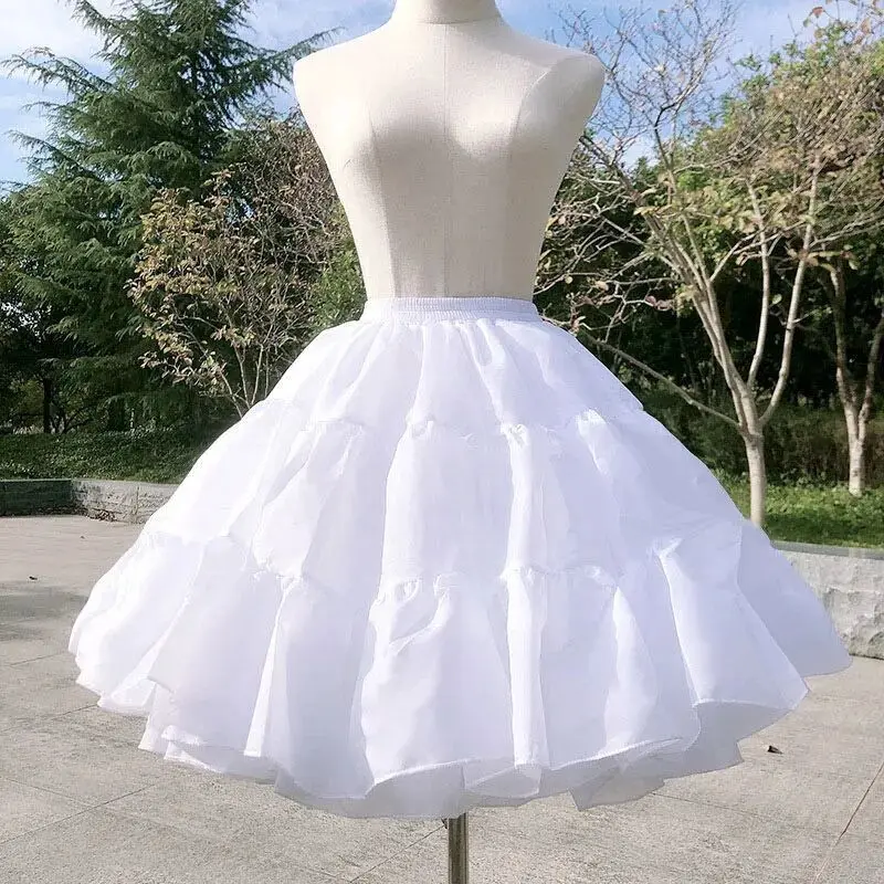 

New Lolita Brocade Silk Soft Yarn Lolita Skirt Boneless petticoat women Elastic Waist Cotton Cloud Support