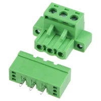 uxcell pcb mount screw terminal block 5 08mm pitch 3 pin 10a straight plug in for electrical instruments 20 set