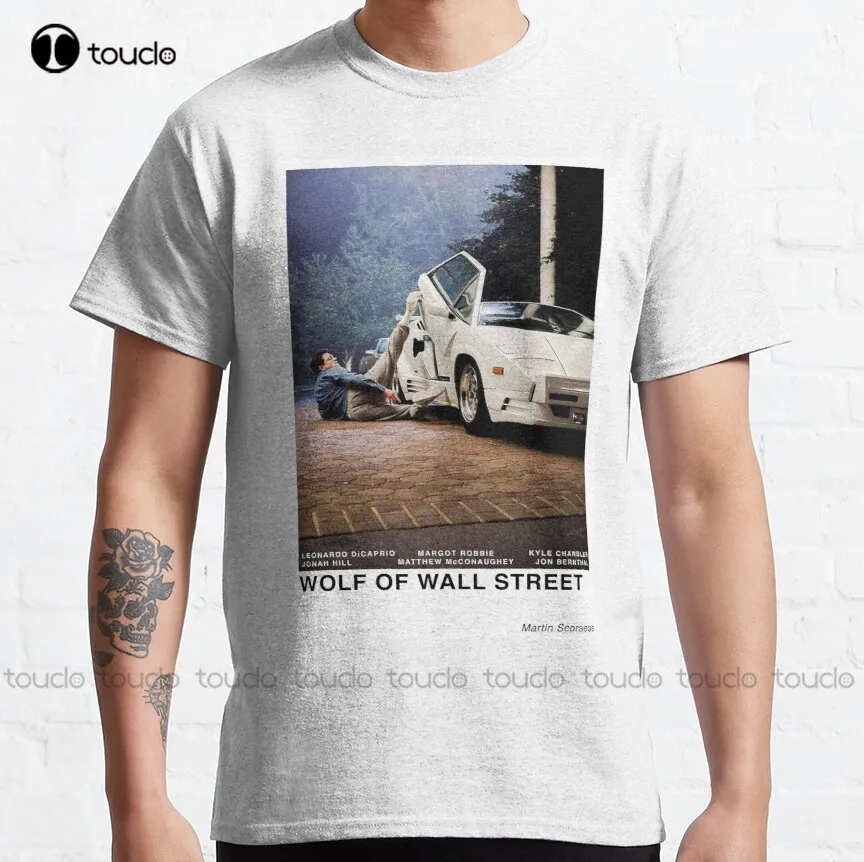 

Wolf Of Wall Street Classic T-Shirt College T Shirts Custom Aldult Teen Unisex Digital Printing Tee Shirt Xs-5Xl Classic