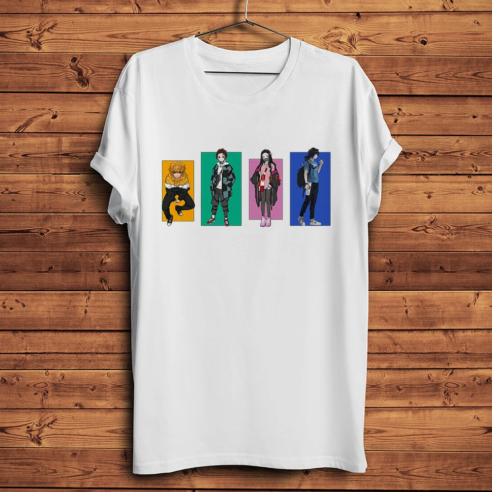 

DemonSlayer modern Tanjirou Zenitsu Nezuko Inosuke funny anime t shirt homme men tshirt unisex streetwear manga tee