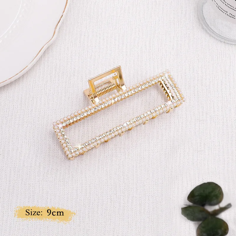 Роскошные металлические геометрические заколки для волос девочек элегантные