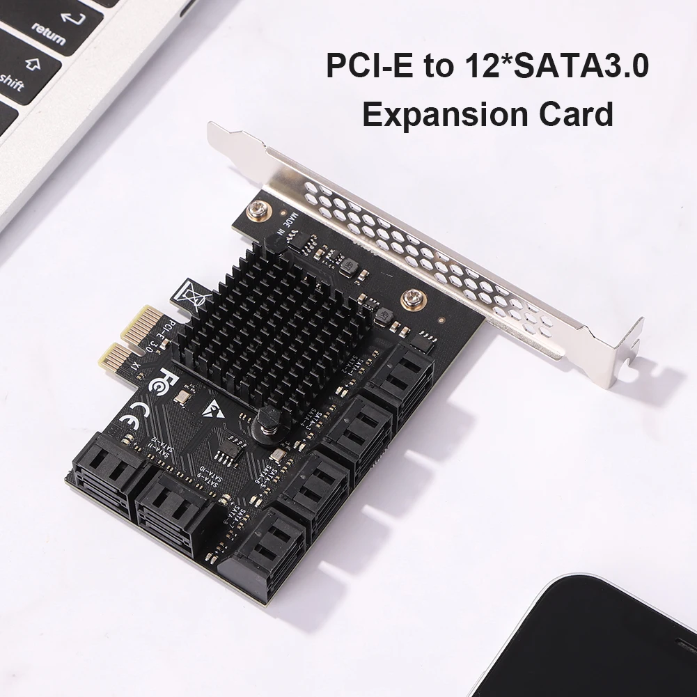 

10 Port PCIE Expansion Card PCIe Controller Adapter PCIE Expansion Card SATA 3.0 Controller Adapter 6Gbps for Desktop