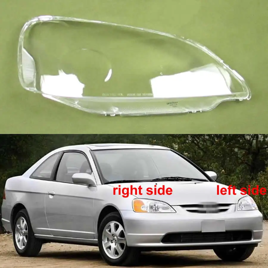 

Прозрачная крышка для передней фары для Honda Civic 2001 2002 2003 2004, замена оригинального абажура из плексигласа