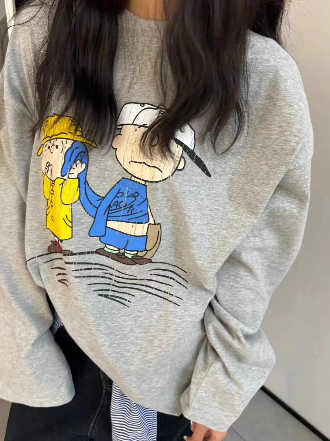 Южная Корея Dongdaemun 2024 осенняя новая свободная универсальная возрастная рубашка с