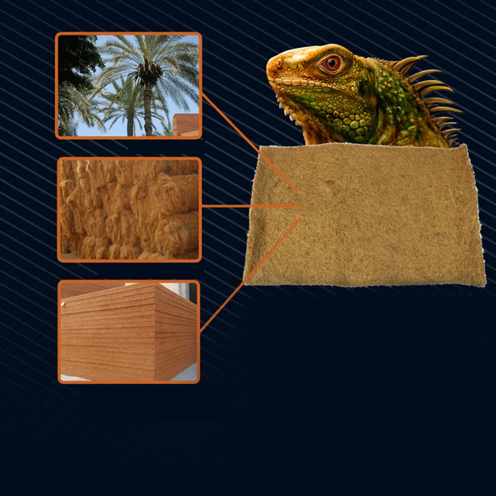 

1pc 100x40cm Natural Fiber Mat Substrate Bricks Terrarium Liner Mat Carpet for Lizards Iguanas Anoles