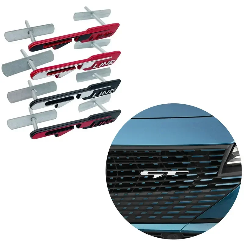 3D металлический логотип GT Line Эмблема автомобиля Передняя решетка Значок Задний