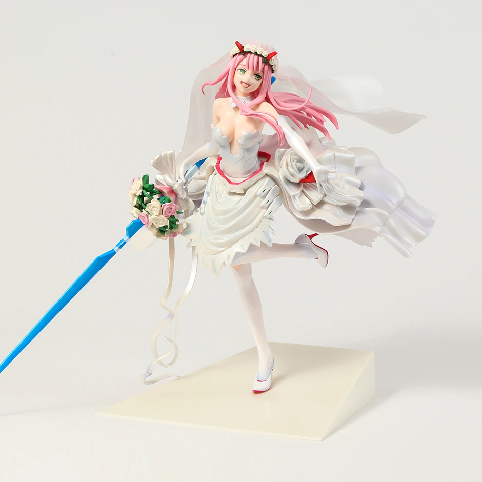 

DARLING in the FRANXX 02 Zero Two For My Darling edding Dress Ver. PVC Collection Model Statue Anime Figure Toy