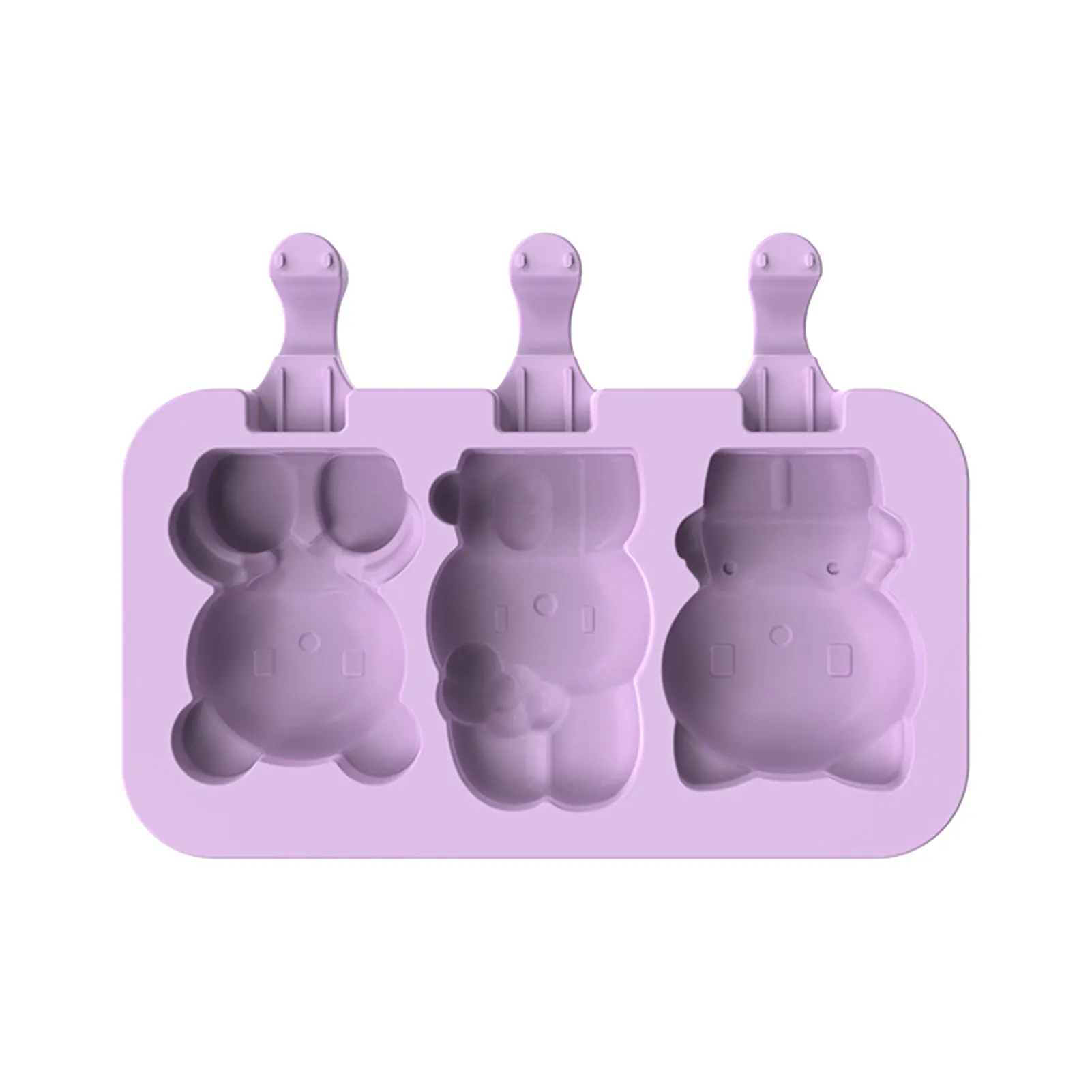 

Форма для мороженого, силиконовые формы для фруктового льда, 3 полости, форма для мороженого, форма для торта с 50 Деревянными Палочками для ф...