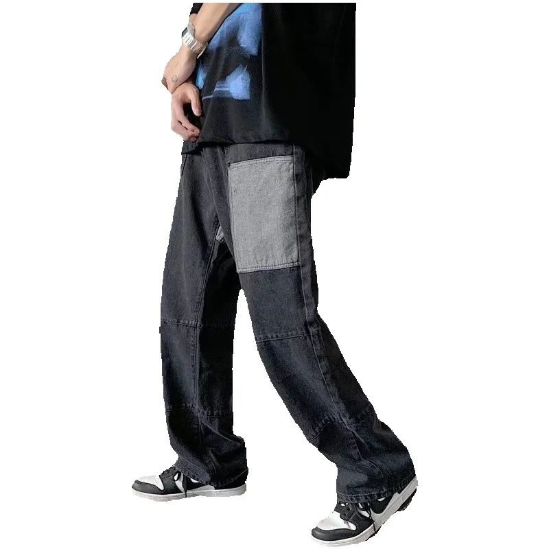 2022 Black Baggy Jeans Men's Fashion Retro Casual Straight Jeans Men Streetwear Hip Hop Loose Denim Pants Mens Trousers S-3XL