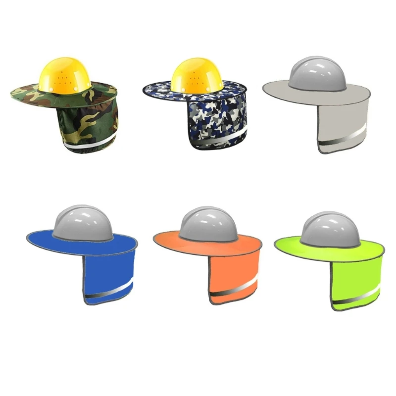

Hard Hats Shade Sunshade with High Visibility Reflective Strip Breathable UV Protections Neck Shield for Hard Hats