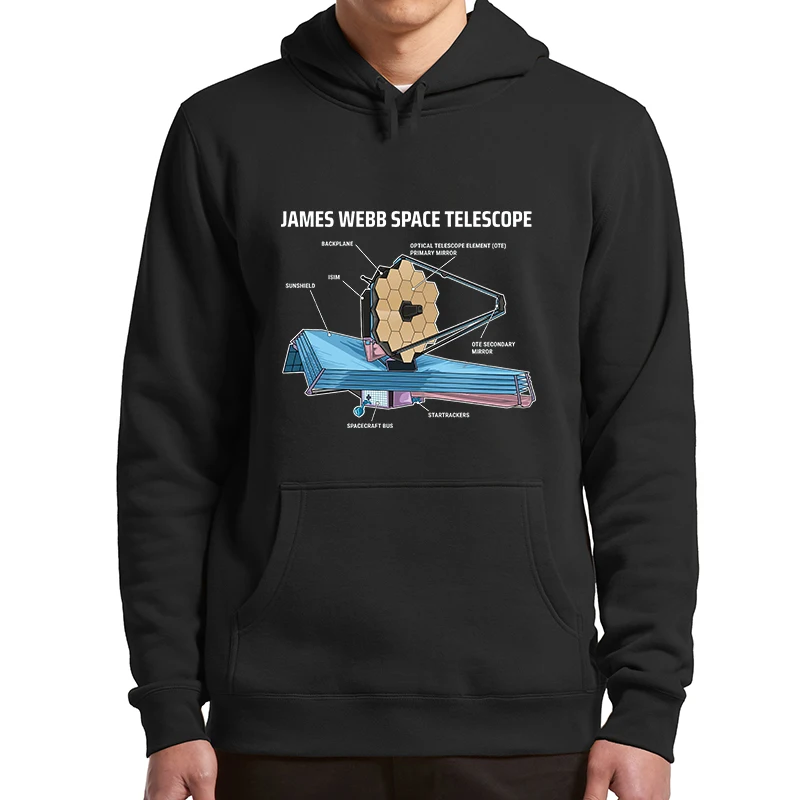 

JWST James Webb Space Telescope Hoodie 2021 Science Universe Essential Casual Men's Winter Sweatshirt For Unisex