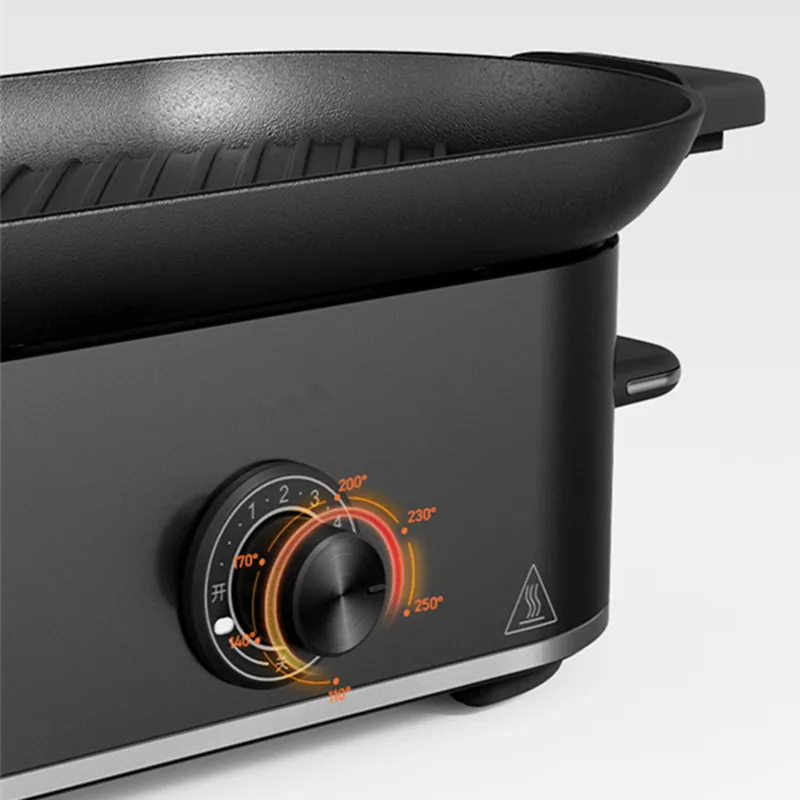 indoor smokeless electric grill barbecue machine for home kitchen appliances non stick cooking surface grill oven with removable free global shipping