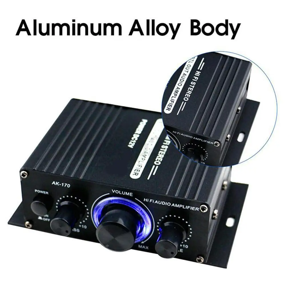 Усилитель звука AK170 12 В для автомобиля миниатюрные цифровые звуковые усилители