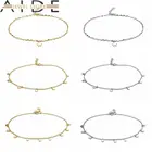 Женский винтажный пляжный браслет на ногу из серебра с гальваническим покрытием